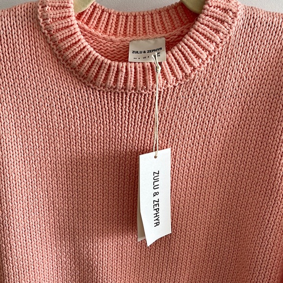 Zulu & Zephyr Shell Cotton Blend Knit Jumper Sweater - Picture 7 of 7